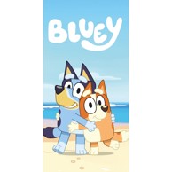 JERRY FABRICS Plavi/bež pamučan dječji ručnik, 70x140 cm Bluey "Beach"